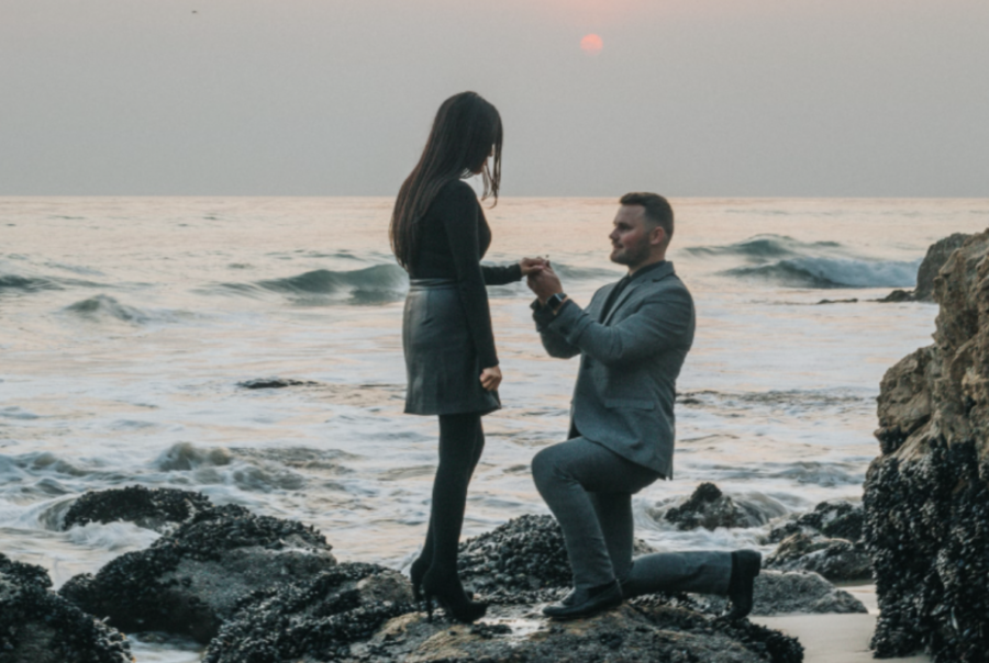 engagement on the beach